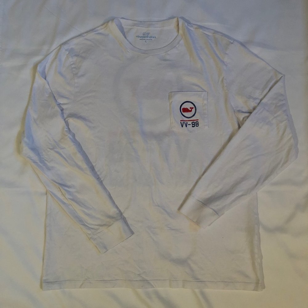 Vineyard Vines Men`s Large White Long Sleeve Shirt